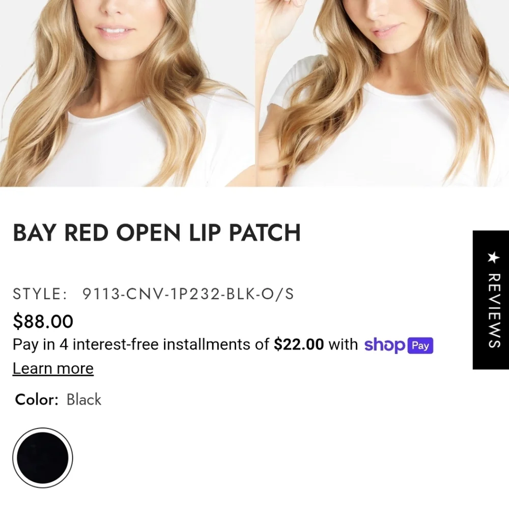 Lauren Moshi Bay Red Open Lip hat